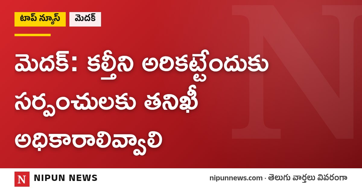 మెదక్: కల్తీని అరికట్టేందుకు సర్పంచులకు తనిఖీ అధికారాలివ్వాలి