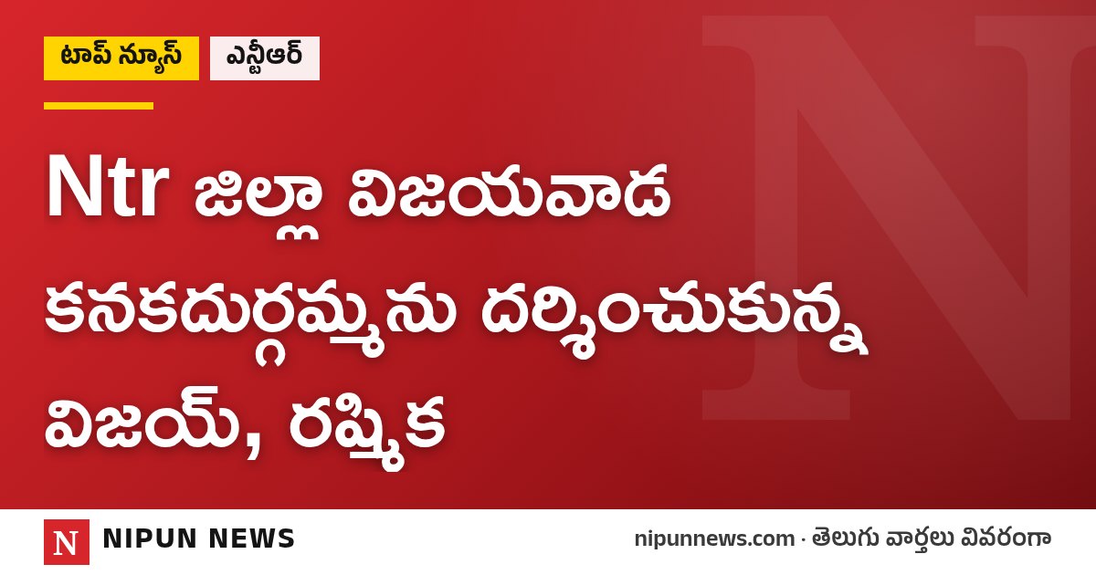 Ntr జిల్లా విజయవాడ కనకదుర్గమ్మను దర్శించుకున్న విజయ్, రష్మిక