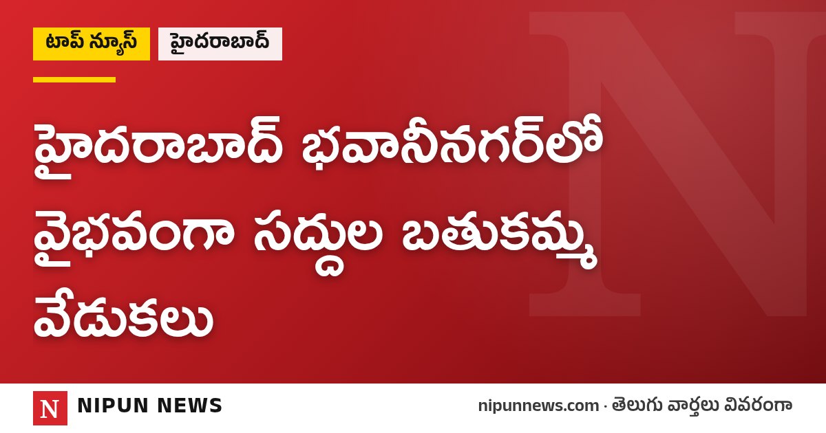 హైదరాబాద్‌ భవానీనగర్‌లో వైభవంగా సద్దుల బతుకమ్మ వేడుకలు