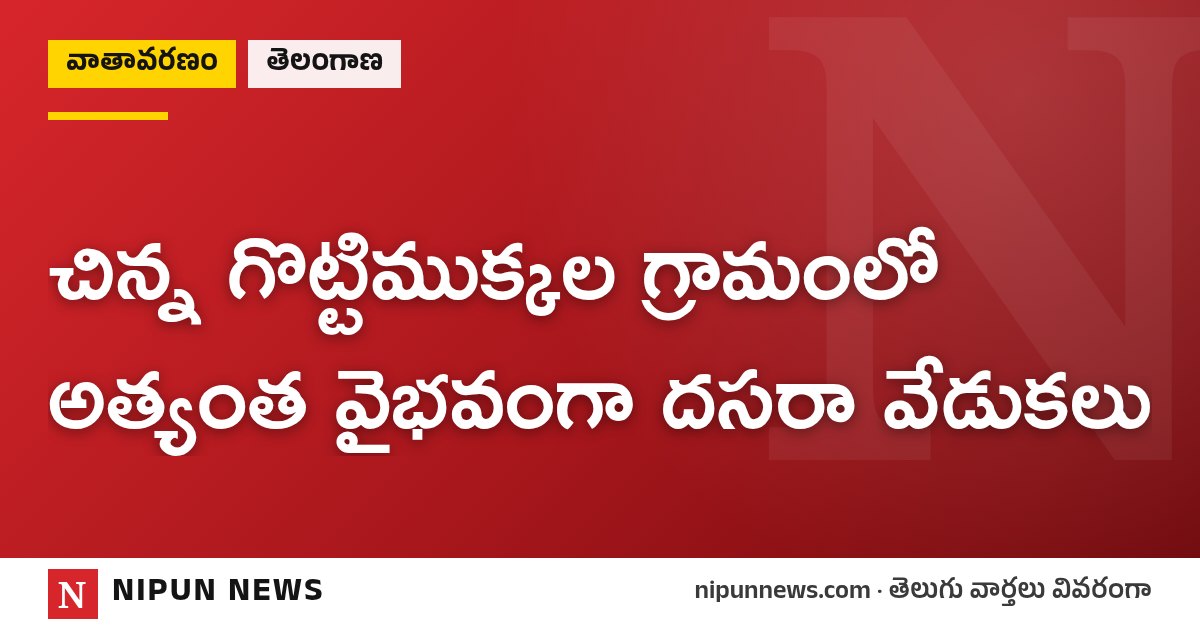 చిన్న గొట్టిముక్కల గ్రామంలో అత్యంత వైభవంగా దసరా వేడుకలు