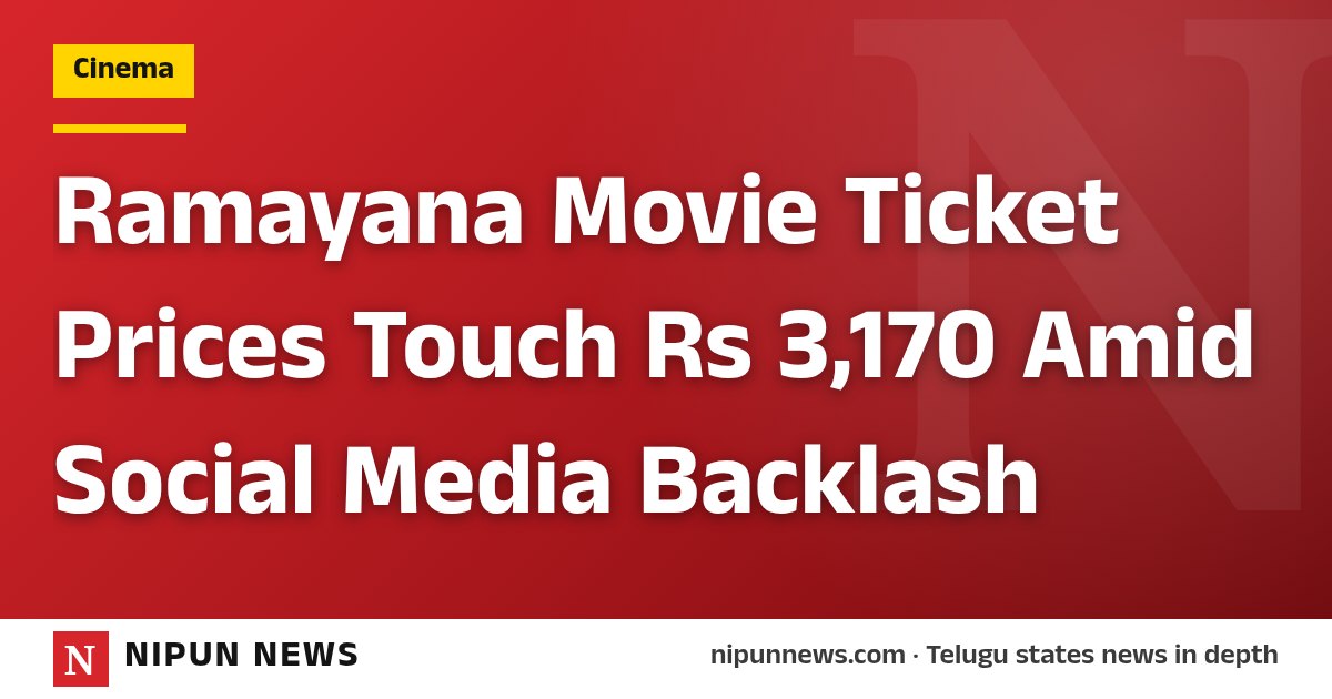Ramayana Movie Ticket Prices Touch Rs 3,170 Amid Social Media Backlash